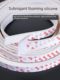 Self-adhesive silicone strip silicone foam strip high temperature adhesive back seal strip waterproof sponge strip anti-collision foam square strip