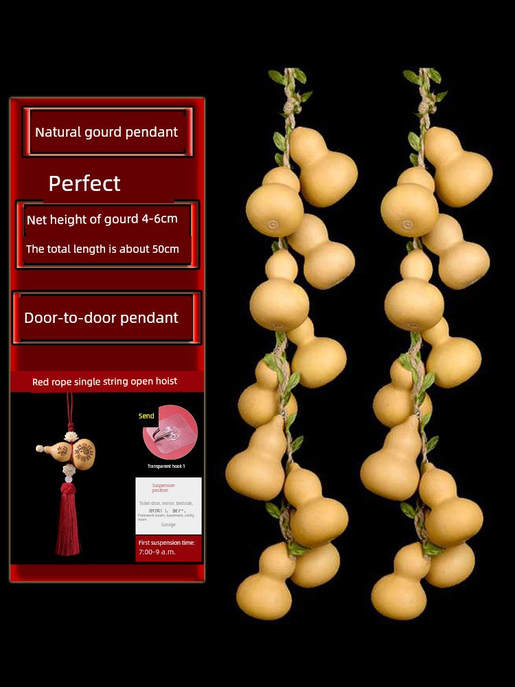 Pendant Living Room Bedroom Red Natural Bottle Gourd