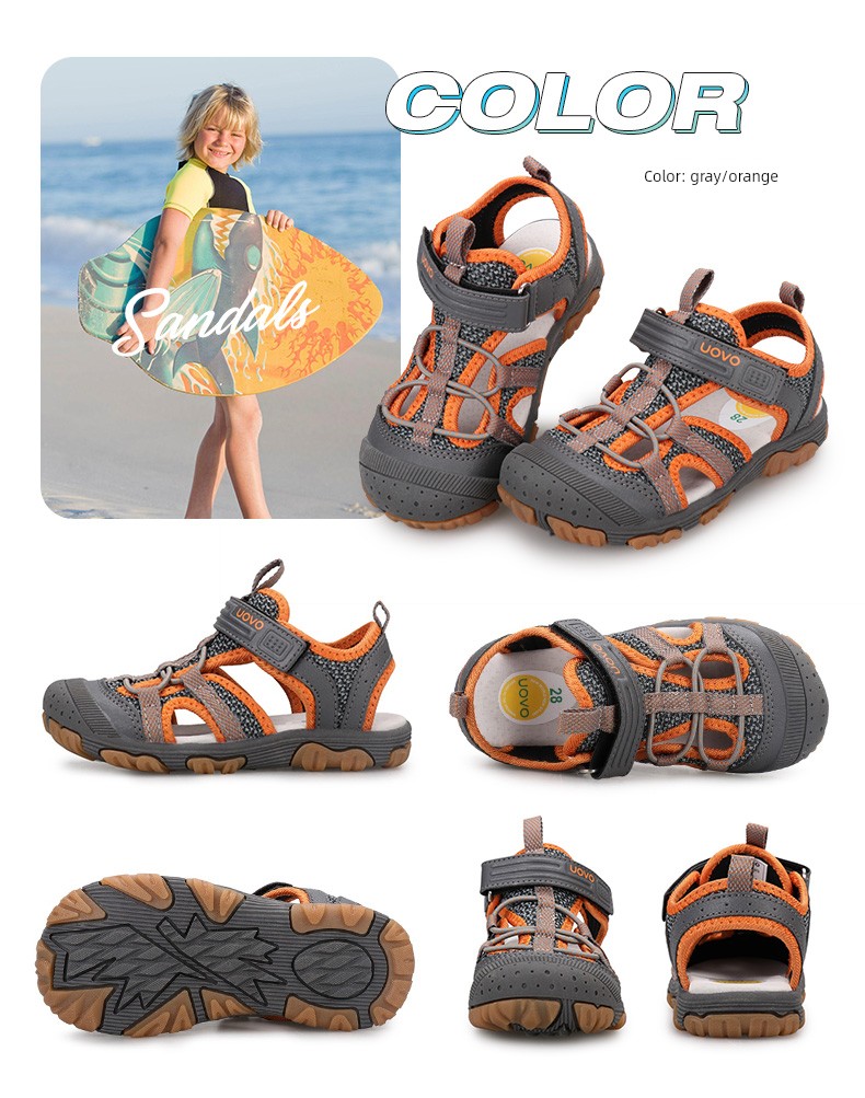UVO Children's Sandals Summer Closed-Toe Baby — 14
