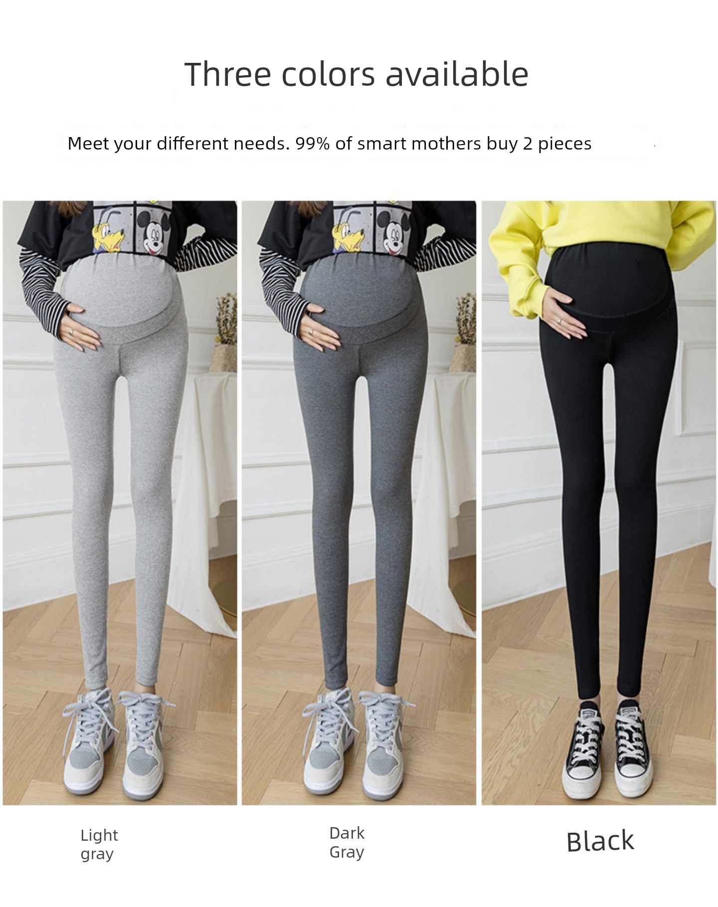 Maternity Pants for Autumn, Thin Fleece, Outerwear, Belly Support Pants, Trendy Mom Style, Non-Tightening on the Belly during Pregnancy, Winter — 11