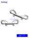 304 stainless steel single-head hook double-head P-hook submersible chain head universal rotating chain spring buckle pet dog hook hook