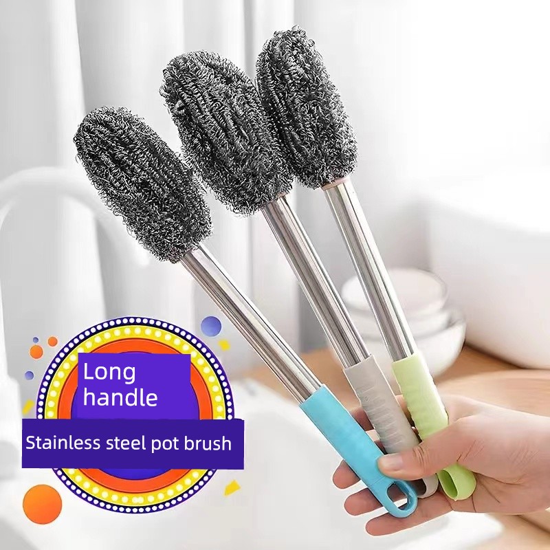 Steel Wool Ball, Large Stainless Steel Cleaning Ball, Does Not Shed, Does Not Rust, Commercial and Household Use, Kitchen Brush for Iron Pots, Dishwashing Magic Tool