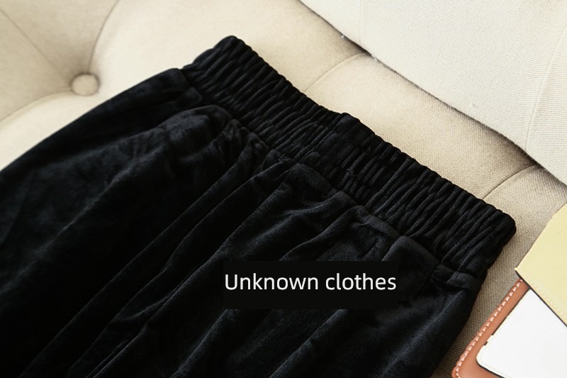 tooth single velvet Tightness High waist Self-cultivation Wide leg pants
