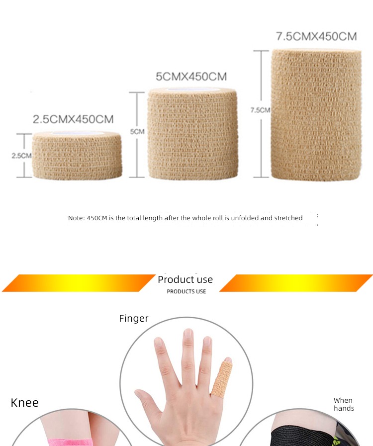 elastic autohesion write Finger protection waist wrist Paste cloth bandage