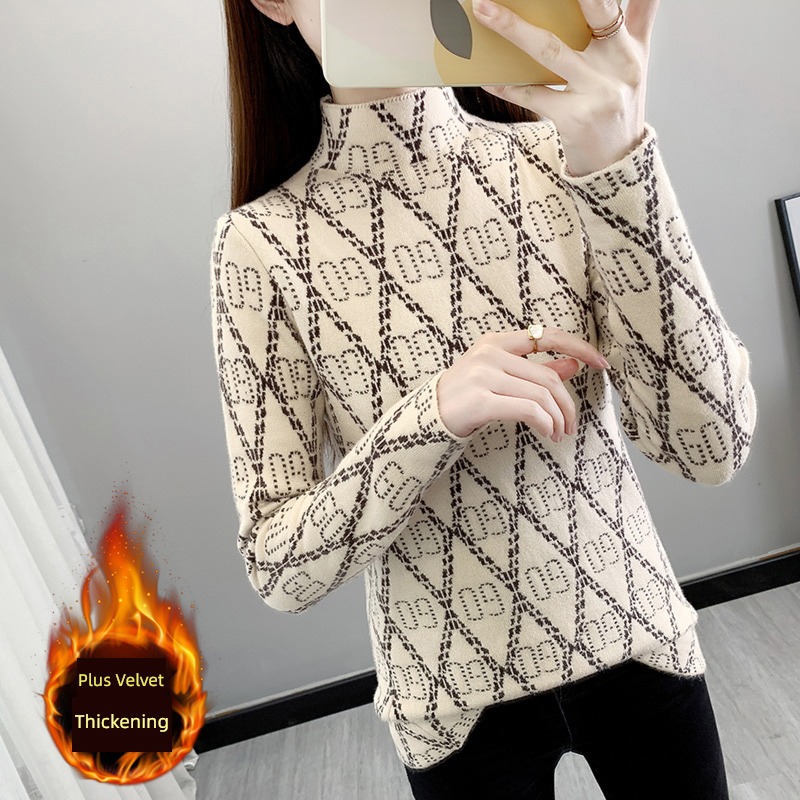 High collar one cardigan Hot money Self-cultivation Undershirt