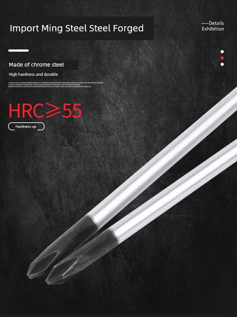 Industrial-grade extended Phillips screwdriver Small one-line screwdriver Household screwdriver Hardware tool set super hard