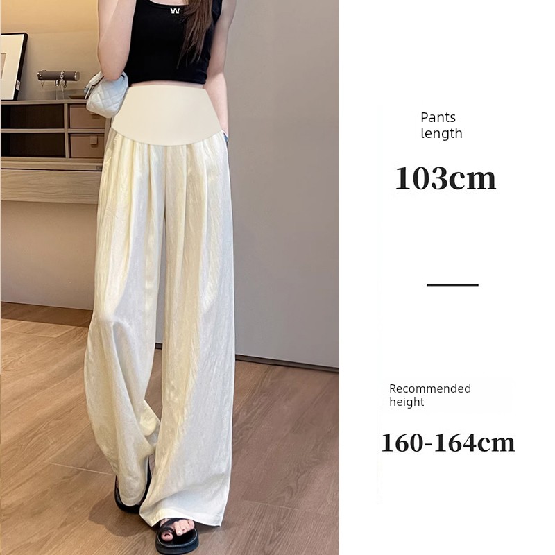 Maternity Pants Summer Thin Style Wide-Leg Pants for Outerwear 2026 New Model That Doesn'T Squeeze the Belly during Pregnancy Yamamoto Pants Summer — 5