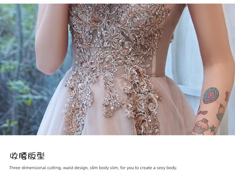 2022 new pattern Celebrity senior heavy industry Evening dress