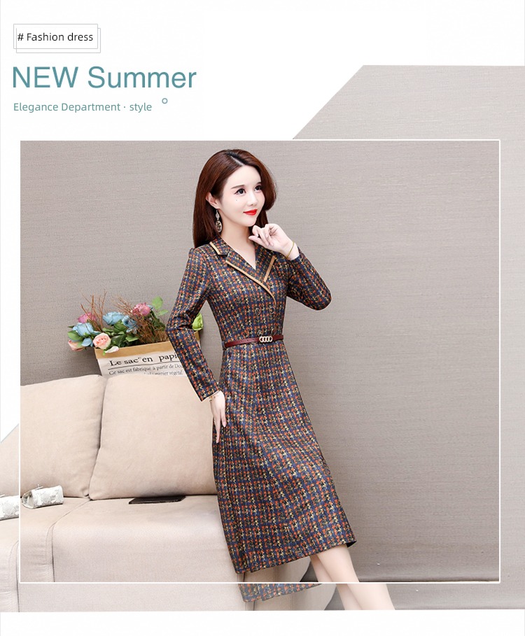 Autumn and winter Celebrity temperament Goddess Wool Dress
