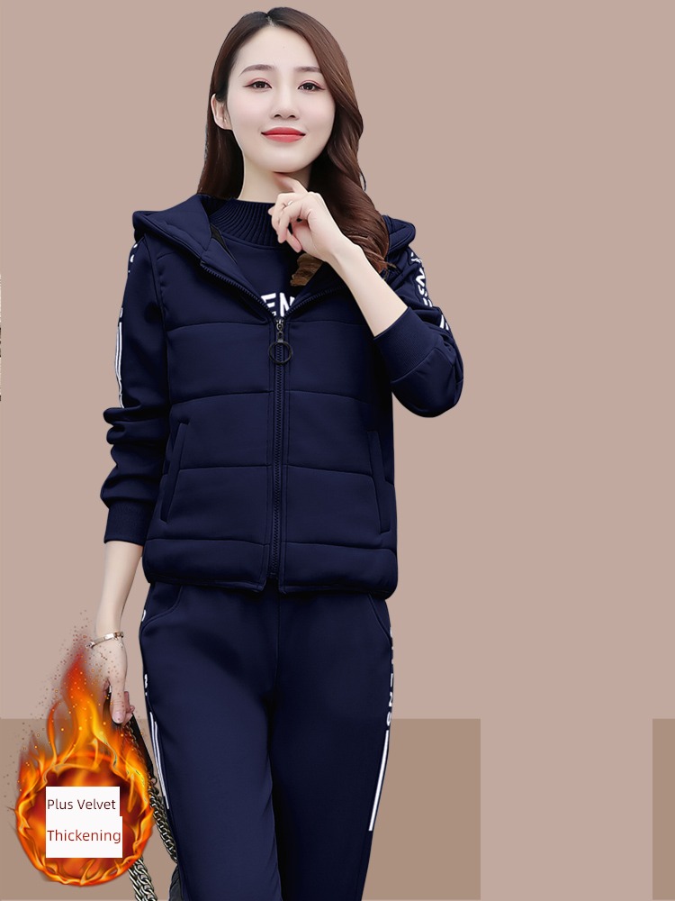 Foreign style Plush thickening ma'am Autumn and winter Athletic Wear