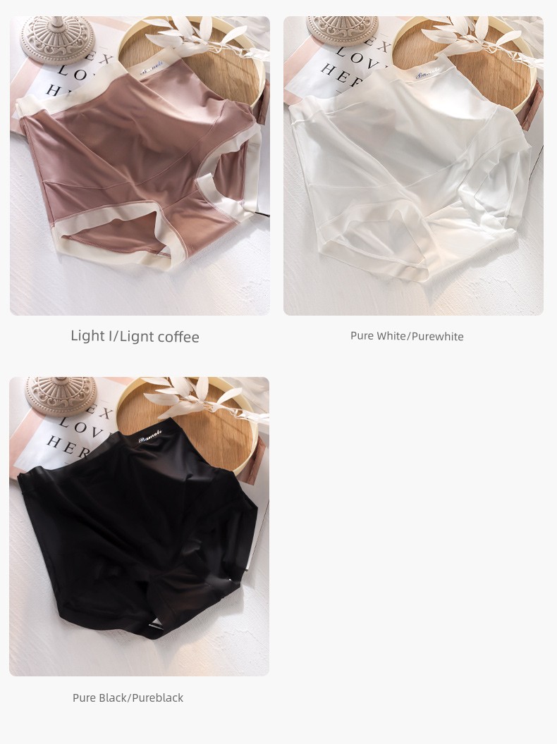 Pregnant Women's Underpants Ice Silk Seamless Purified Cotton Crotch Plus Size 100.00kg Special Underwear for Early and Late Pregnancy Thin — 15
