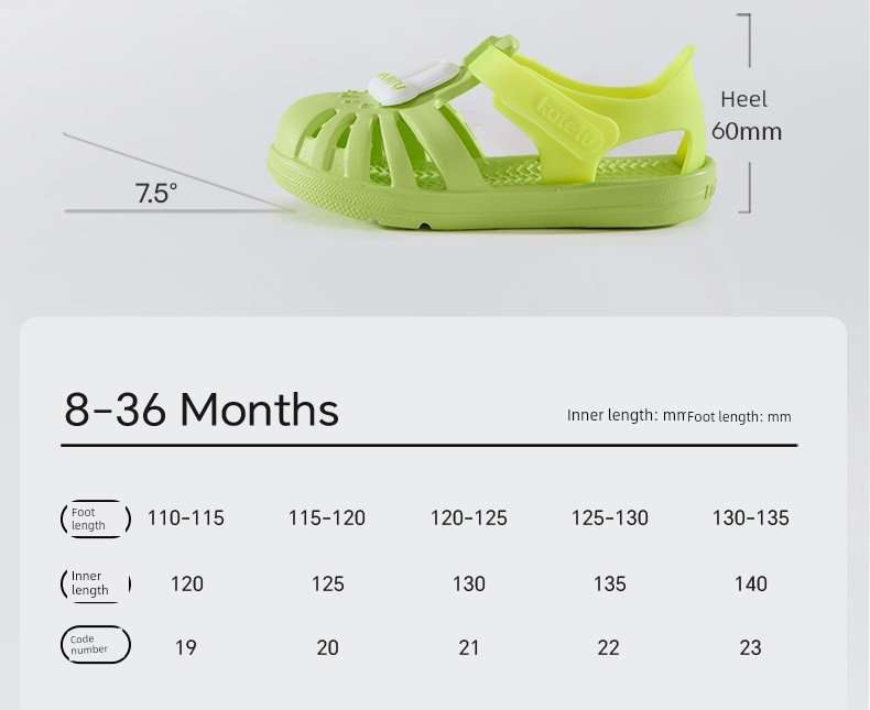 Carter Rabbit Children's Beach Sandals, Non-Slip, Wear-Resistant, Quick-Drying, Multi-Dimensional Cutouts, Normal Arch Support, Comfortable, Safe, Soft — 13