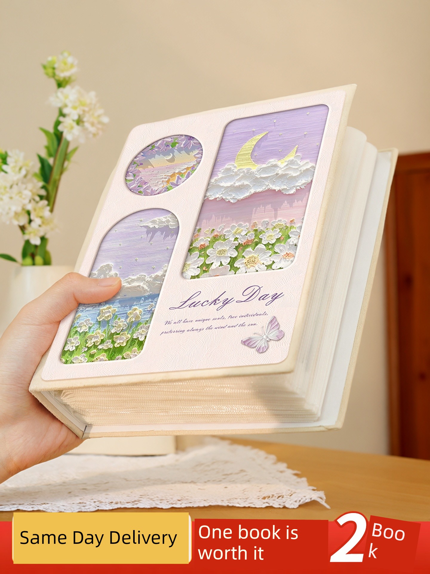 Small Album Book Album Couple Love Photo Storage Book 5-Inch 6-Inch Photo Photo Album Large Capacity Family 6-Inch