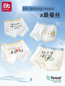 Children's Underwear for Boys, Lenzing Modal, Baby Boys, Kids, Boys, Summer Thin Ice Silk Boxer Shorts