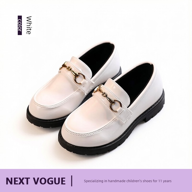 Boys' Black Leather Shoes, British Style, Casual and Stylish, Comfortable for Men, Great for Summer, Very Attractive, Student Shoes, 2026 New Model — 1