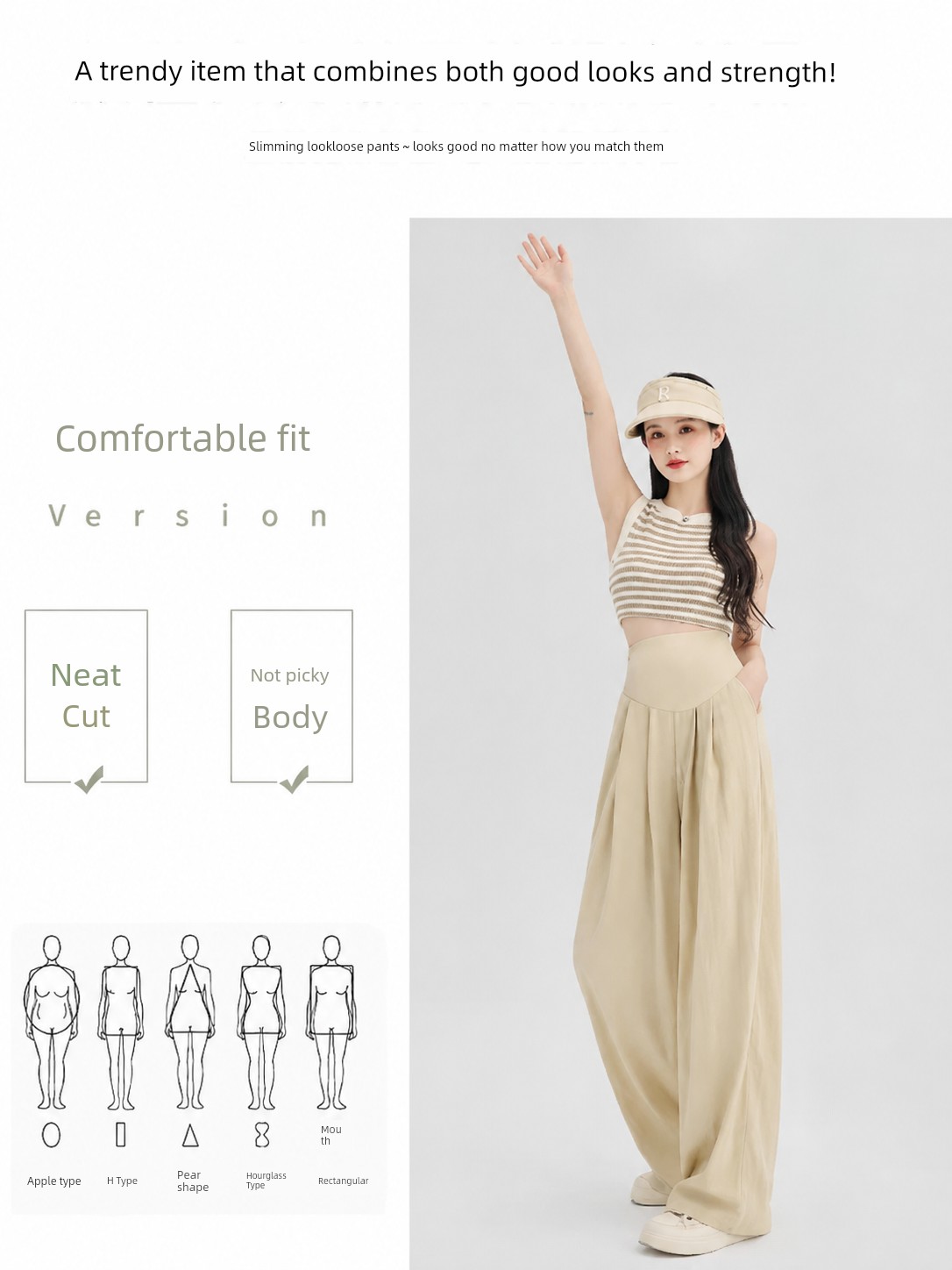 Maternity Pants for Summer, Thin Style, New Long Pants for Petite Women, Ice Silk Wide-Leg Pants, Plus-Size Maternity Wear, Autumn Pants — 8