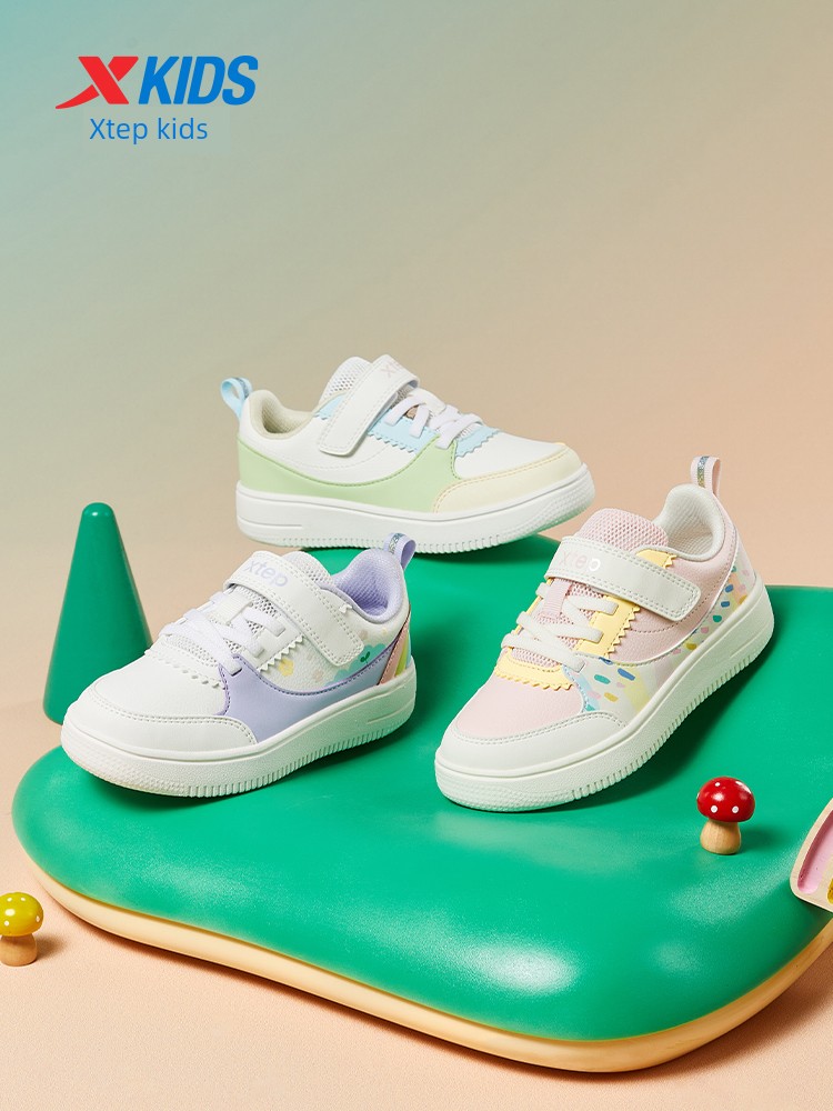 Xtep Children's Girls' Sneakers, Autumn Casual Shoes for Girls, Kindergarten Shoes, Sports Shoes, Non-Slip Soft-Soled Baby Shoes — 4
