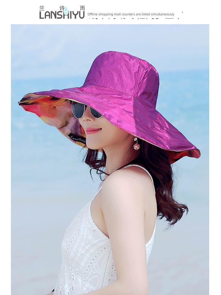 Sun hat female Big edge Seaside holiday Sun hat