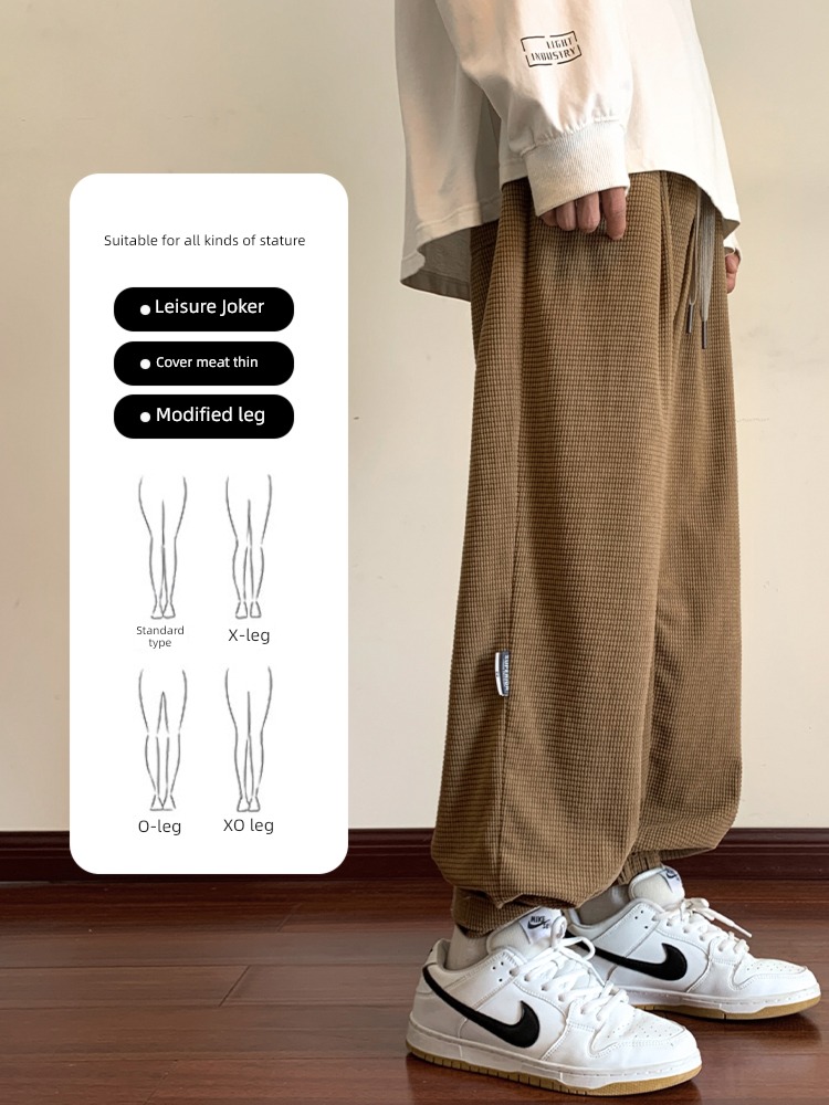 Spring and Autumn Plush thickening solar system American style Casual pants