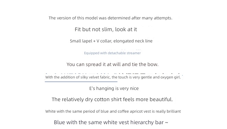 Li xiaosa Fat mm Long sleeve temperament Sagging sensation Ribbon shirt