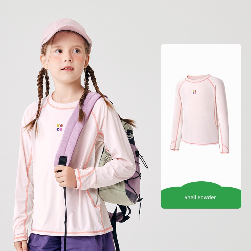 Kk Tree Children's Short-Sleeve Boys' and Girls' Quick-Dry T-Shirt, Sun-Protective Outdoor Sports Top, Long-Sleeve Summer Base Layer, Thin — 8