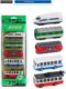 Fire special police ambulance sanitation bus military train simulation alloy car model toy gift