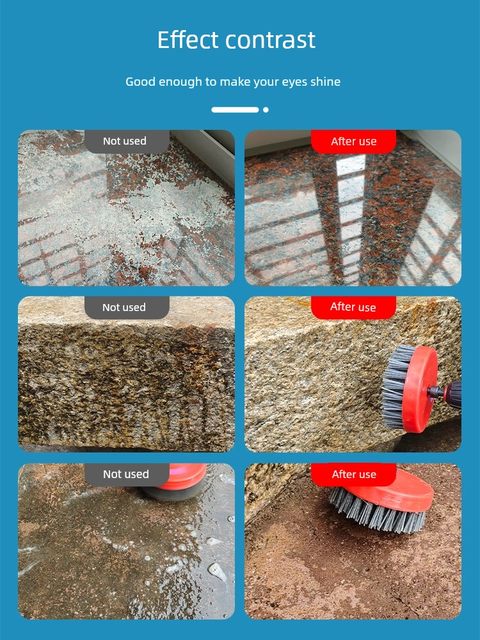 Electric cleaning brush Electric drill brush head stone granite kitchen bathroom tile floor cleaning polishing brush