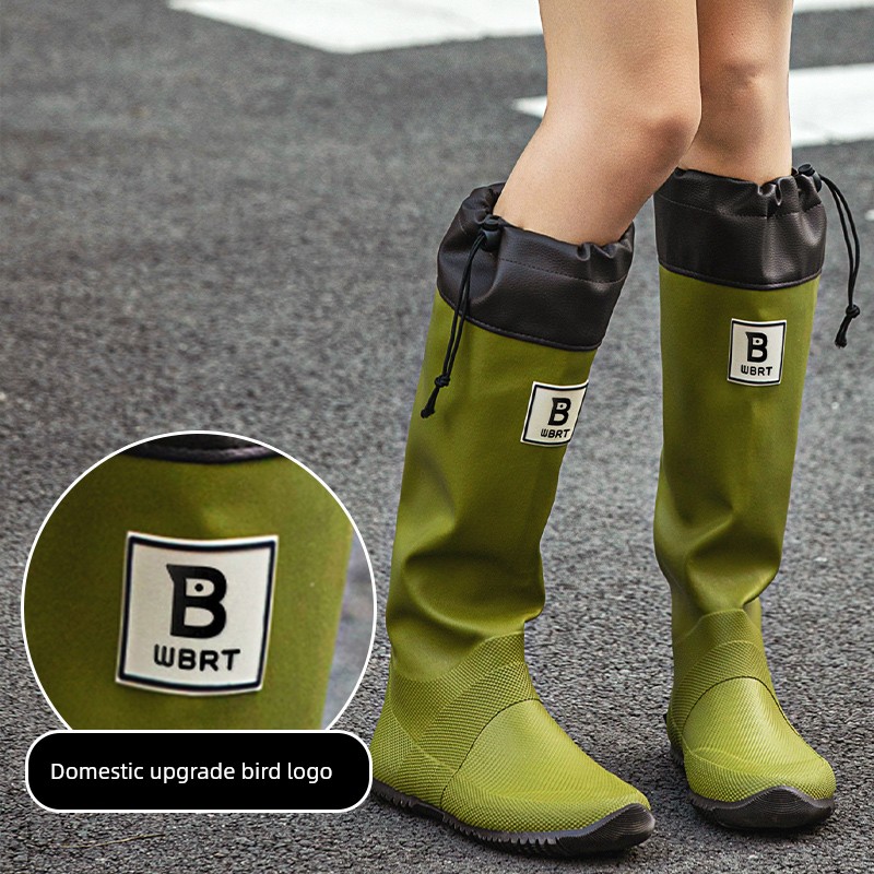 Japanese Style Knee High Rubber Men and Women Same Style Children's Rain Boots — 6
