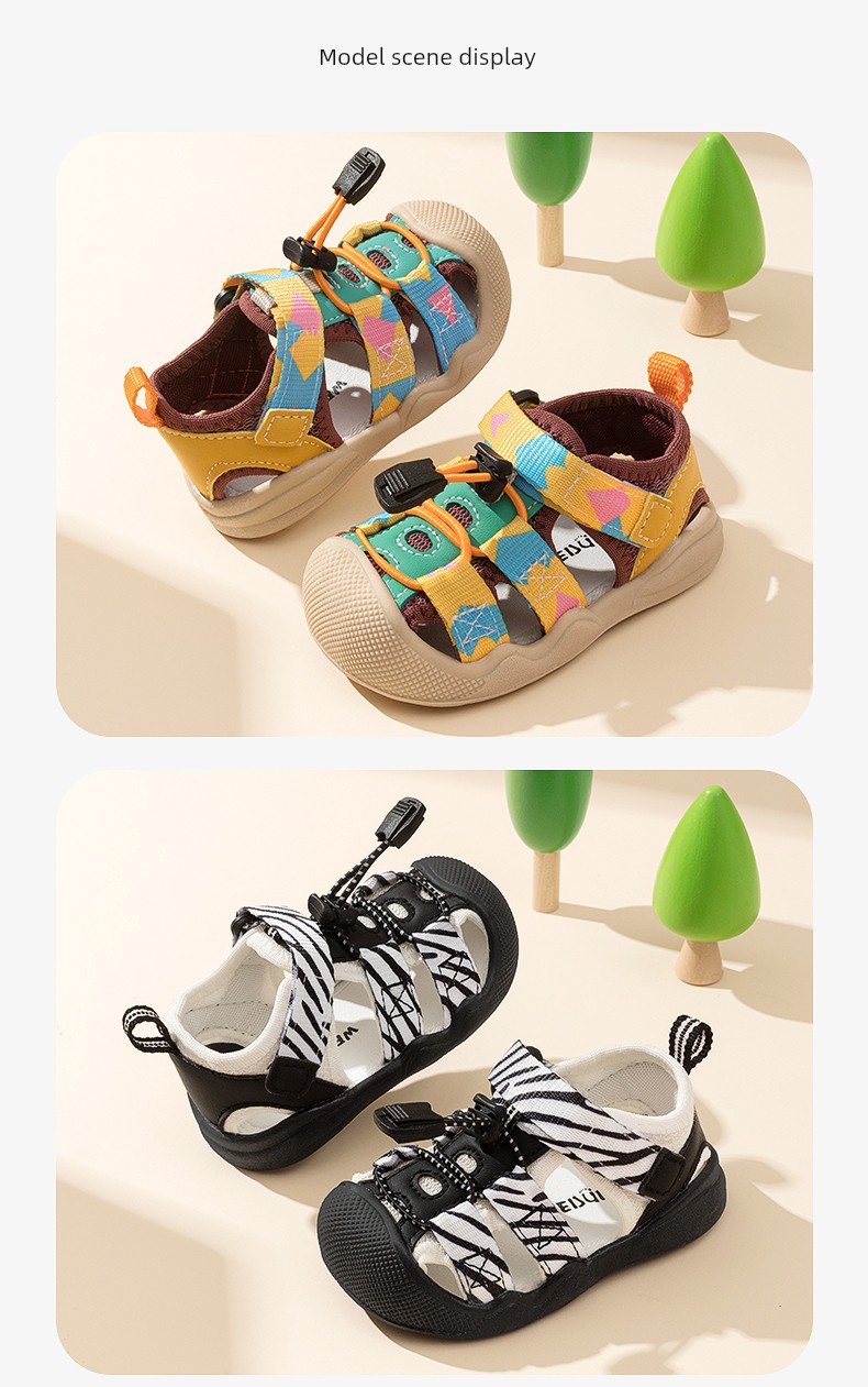 Baby Sandals Baby Boys' Toddler Shoes Summer Baby Sandals Soft Bottom Functional 1-3 Years Old Upstream Sandals Girls' Shoes — 12