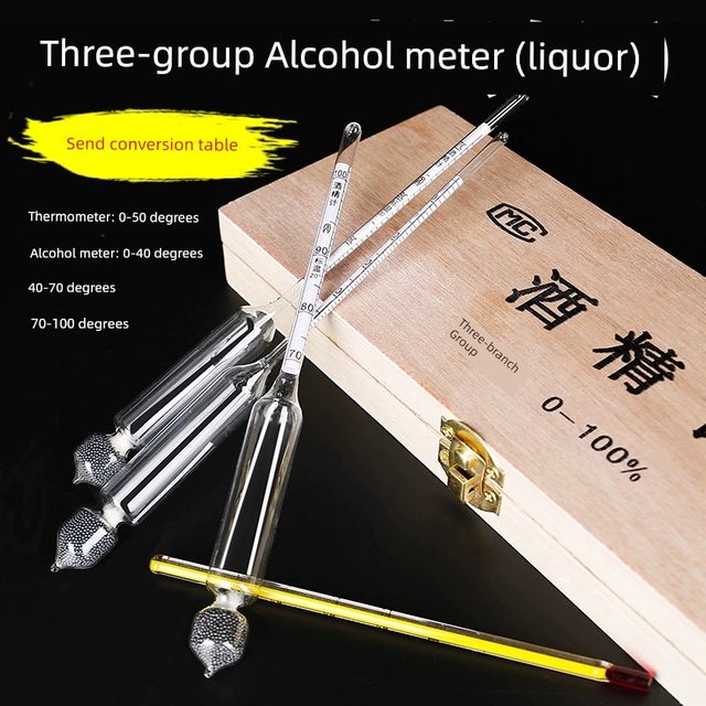 Alcohol meter, liquor degree measurement meter, household brewing alcohol tester, alcohol meter, thermometer, wine meter, high precision