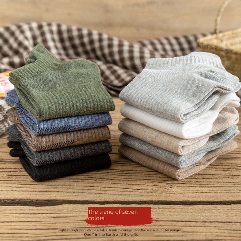 Cotton Short tube ventilation Sweat absorption Low Gang Four seasons Socks