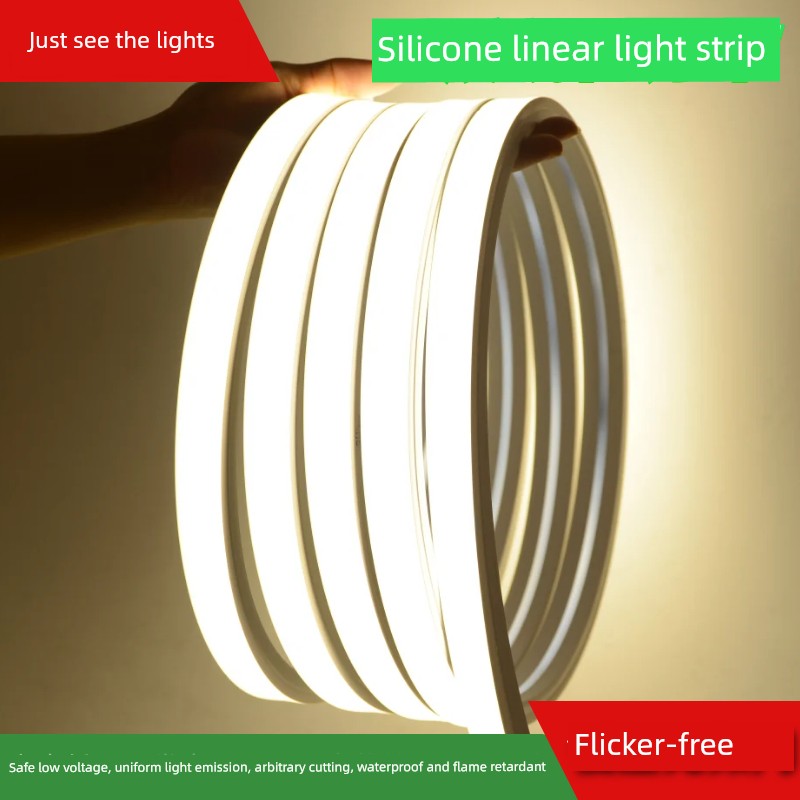 Led Flexible Silicone Light Strip Linear Light Channel 12V Linear Light Bar Sleeve 24V Linear Light Embedded Linear Light Strip