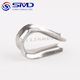 Sumeda 304 stainless steel ring chicken heart ring sheath wire rope triangle ring protective cover triangle ring boast