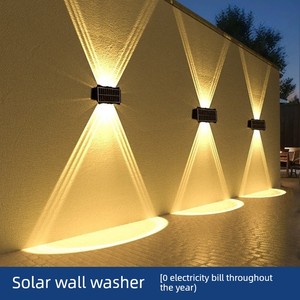 Solar Wall Washing Spotlight Outdoor Lamp Waterproof Wall Wall Lamp Outdoor Courtyard Decoration House Exterior Wall Gar