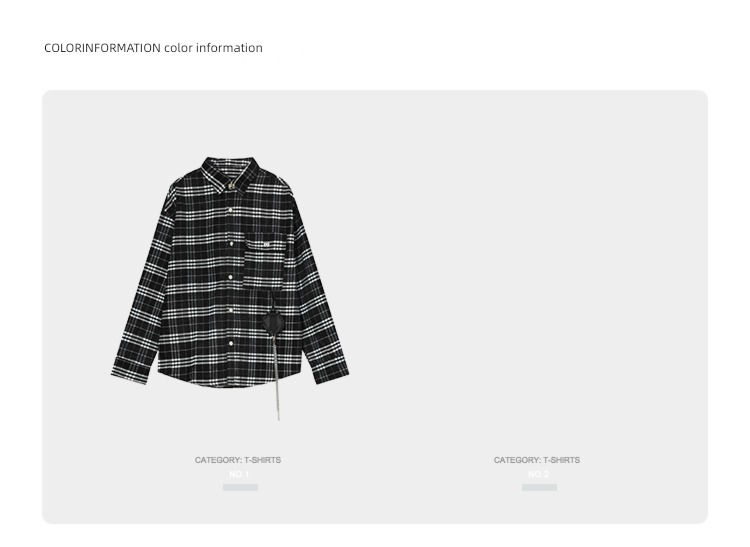 cuibuju stripe lattice leisure time shirt male long Han
