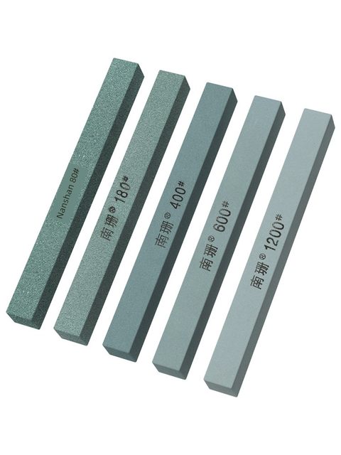 Nanshan Oil Stone 20*20*200mm Green Silicon Carbide Jade Whetstone Polished Fine Grinding Square Oil Stone Stick