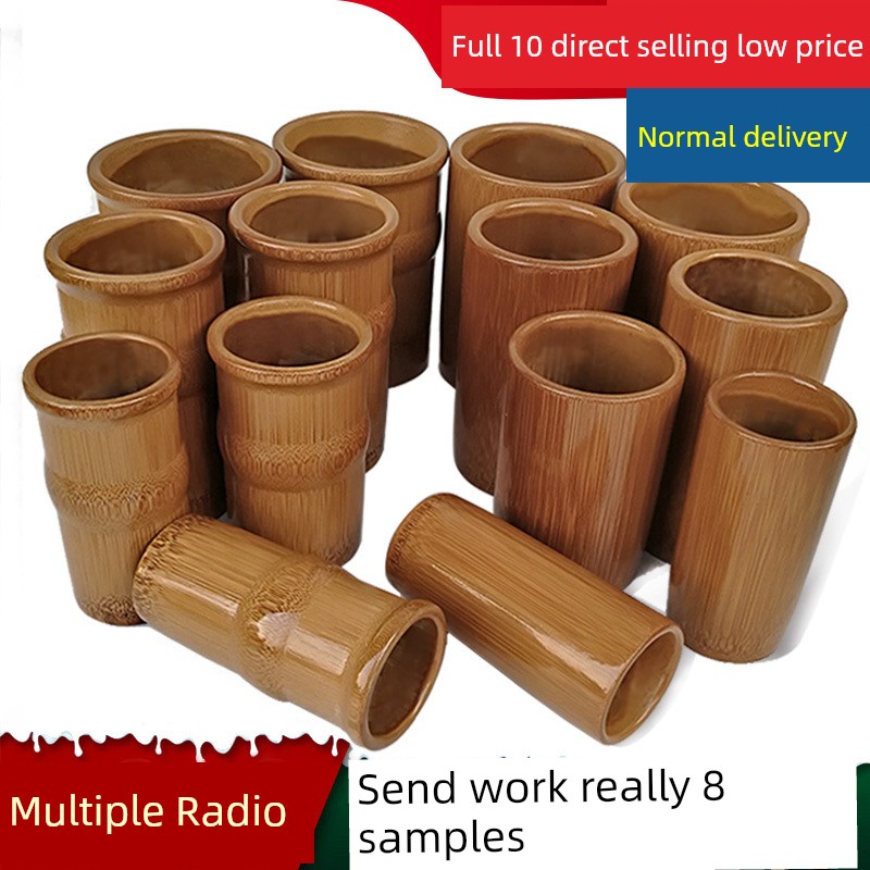 Cupping Jar Bamboo Cans Cupping Carbonized Bamboo Pipe Cupping Jar Moisture Absorption Cans Bamboo Bamboo Suction Tubes Single For Home Store Cupping