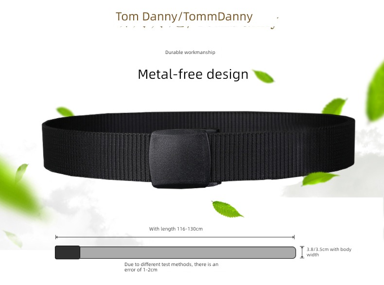 ma'am Metal tactics Military training leisure time canvas belt