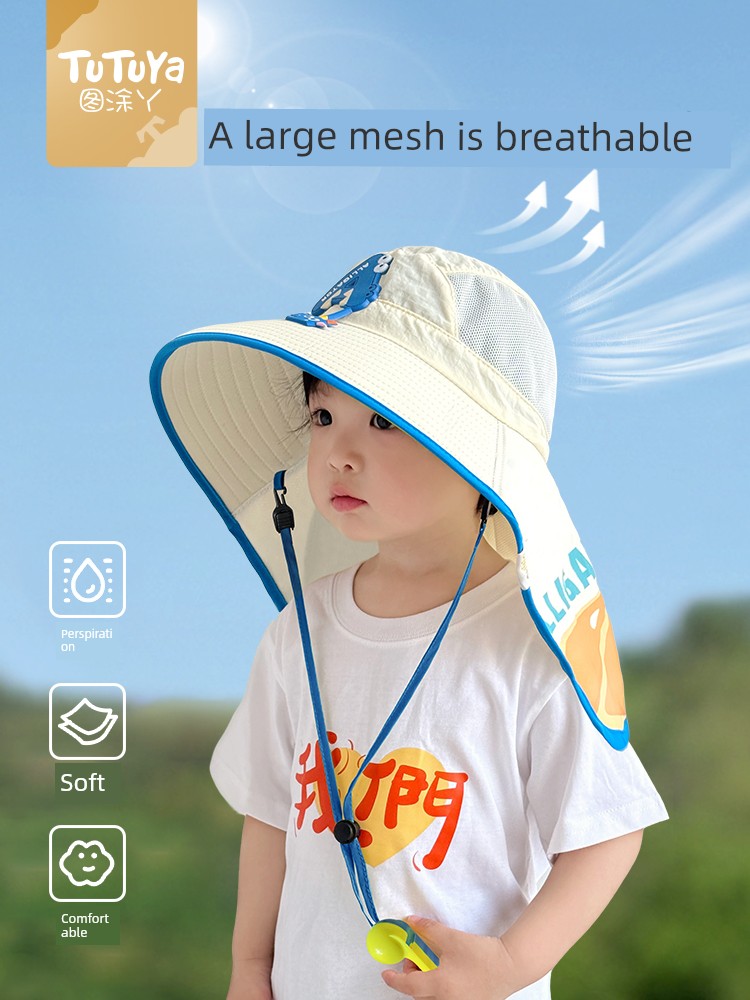 Children's Sun Hat Summer Baby Boy Sun Hat Boy's Hat Girl Beach Hat Boy Sun Hat Big Brim