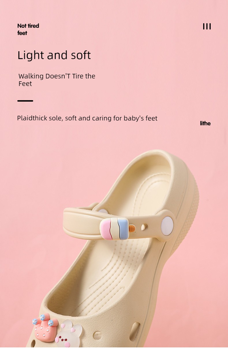 Children's Croc Shoes Girls' Slippers Summer New Style Girls' Non-Slip Soft Sole Lightweight Dance Shoes Mary Jane Sandals — 4