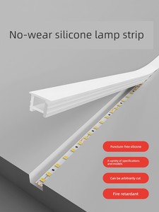 Wear-Free Flexible Silicone Lamp with Cover Plate Led Linear Lamp Slot Soft Line Light Embedded Cable Slot Lamp Casing M