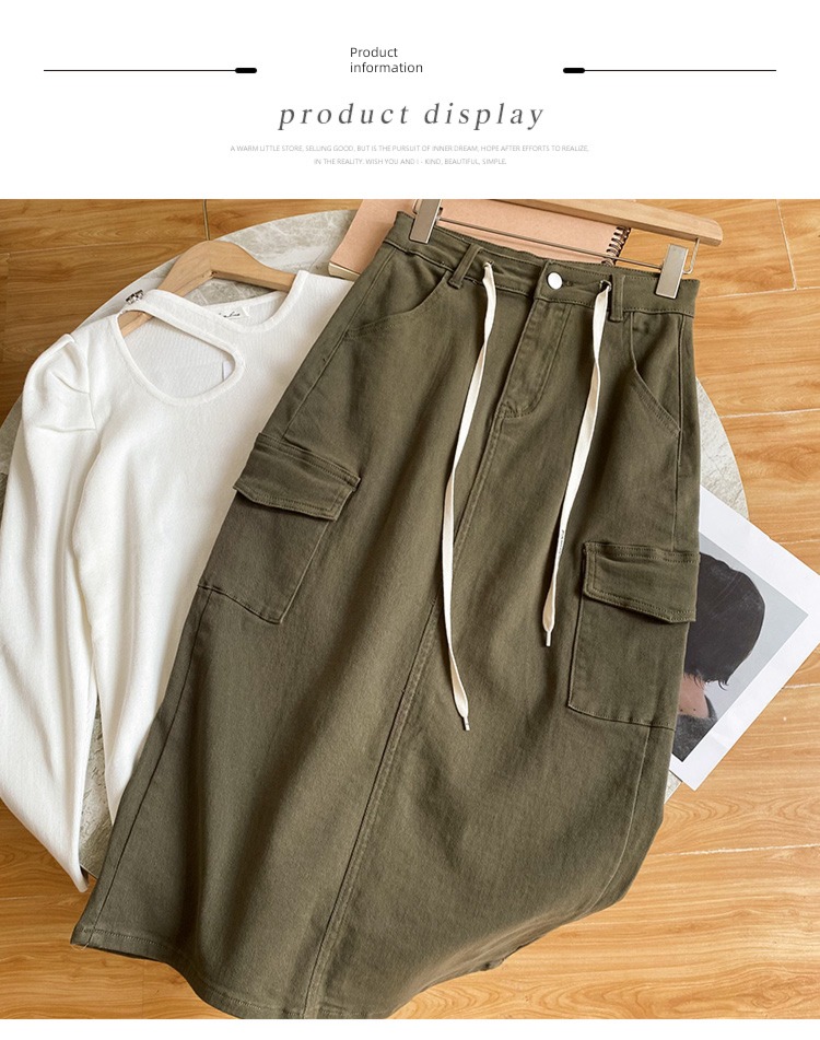 fashion I22   1 Jin cowboy skirt leisure time work clothes