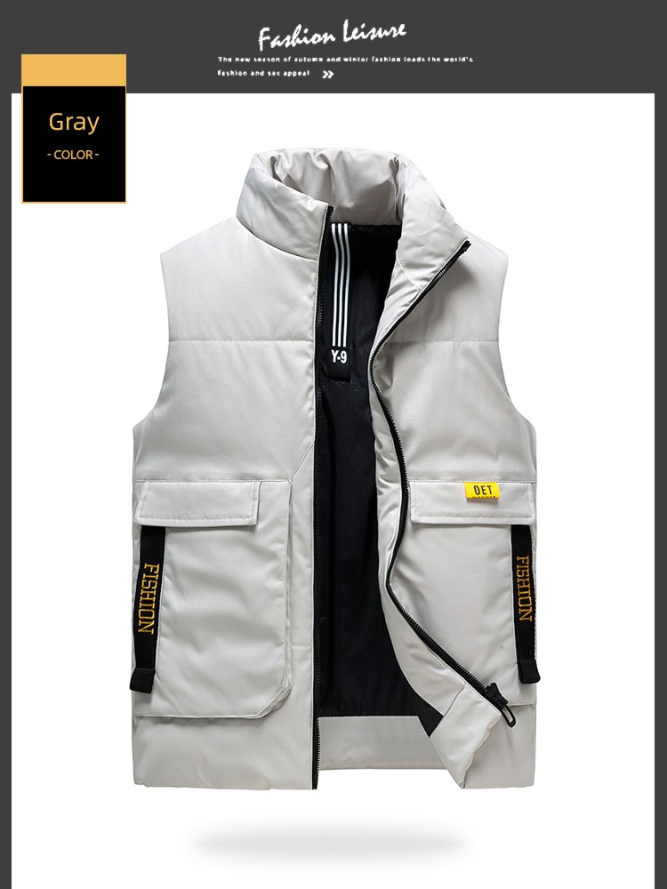 Vest waistcoat handsome youth Down cotton winter work clothes