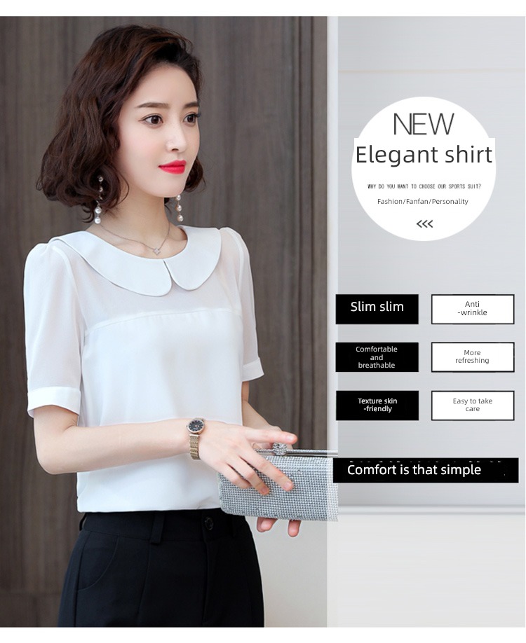 Women 2020 summer Foreign style Small shirt Very immortal Short sleeve