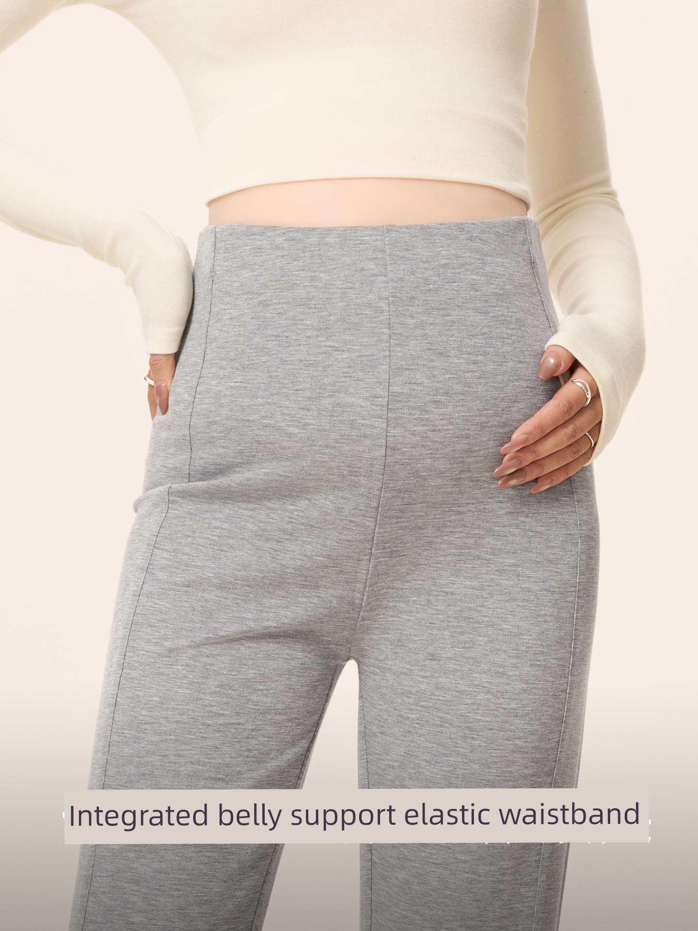 Maternity Pants for Autumn, Suitable for Petite Sizes, Without Belly Support, Non-Tightening, Flared Pants, Thickened, Nine-Point Length, Slightly Flared, Winter Wear