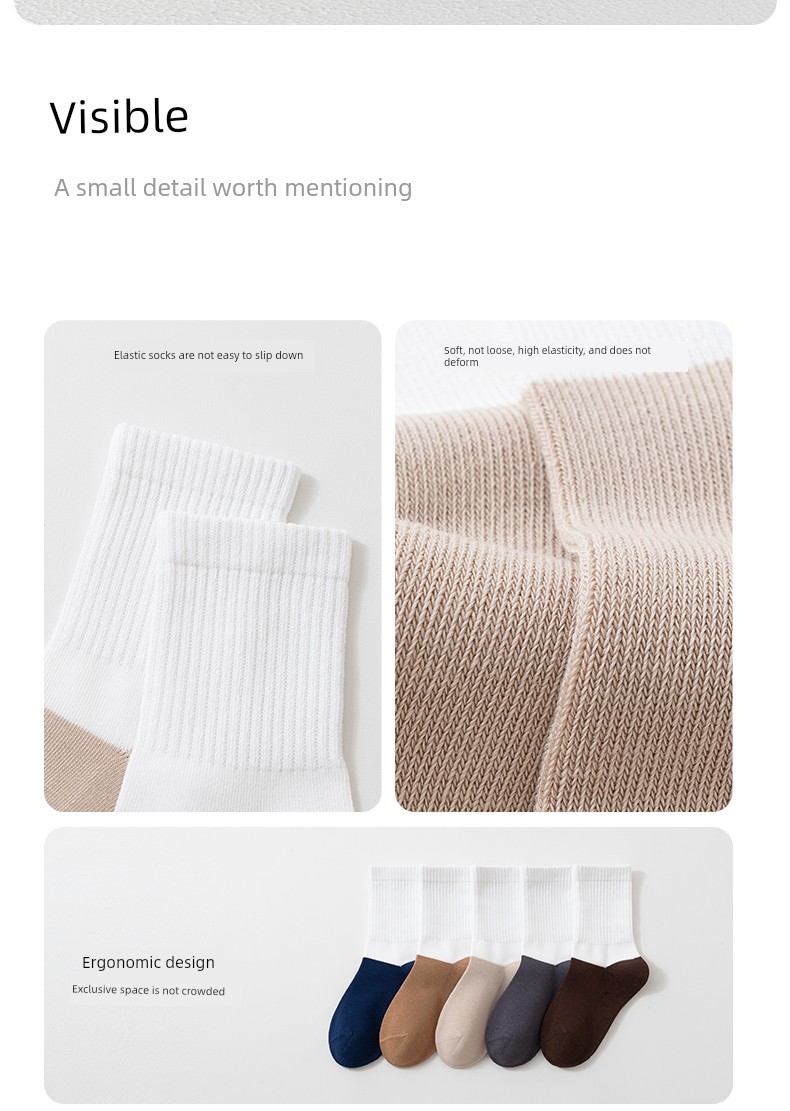 Boys' Student Socks, Pure Cotton, Spring and Autumn Style, Anti-Odor, Sweat-Absorbent, 100% Cotton, Baby White Socks, Teenagers, Girls, Children — 17