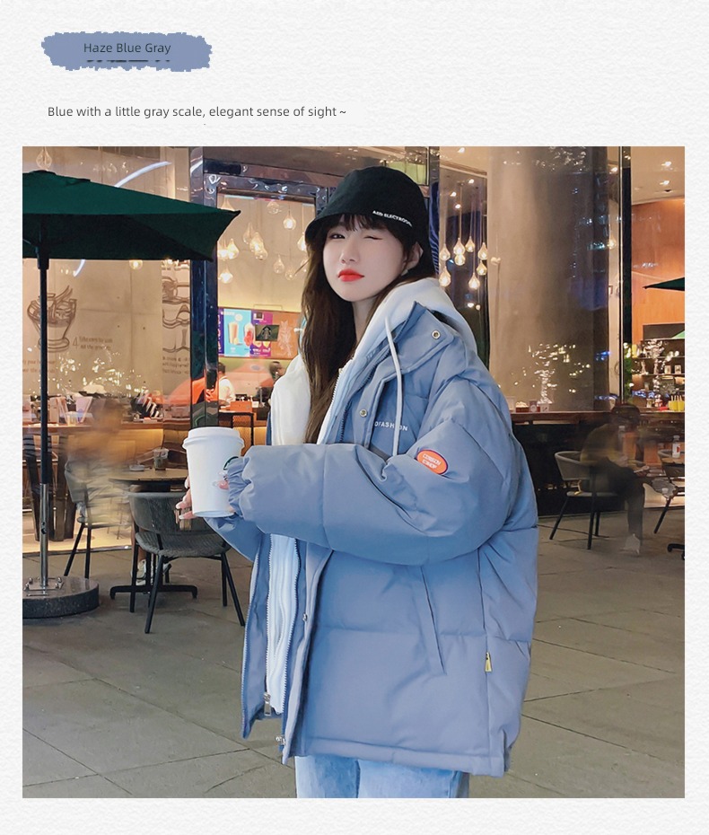 over size Bread clothes have cash less than that is registered in the accounts down cotton-padded clothes Cotton female 2022 new pattern tide Autumn and winter loose coat thick cotton-padded jacket