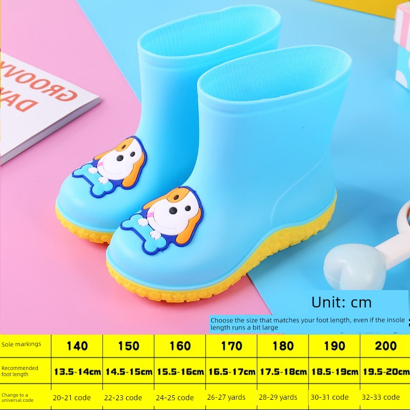 Cartoon Rubber Shoes for Rainy Days, Children's Rain Boots for Boys and Girls, Non-Slip, Suitable for All Seasons, Cute Kids' Water Shoes for Kindergarten — 7