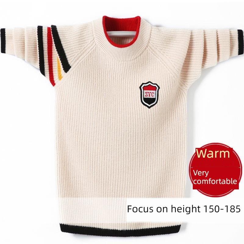 trend Korean version Round neck senior high school student male children cardigan