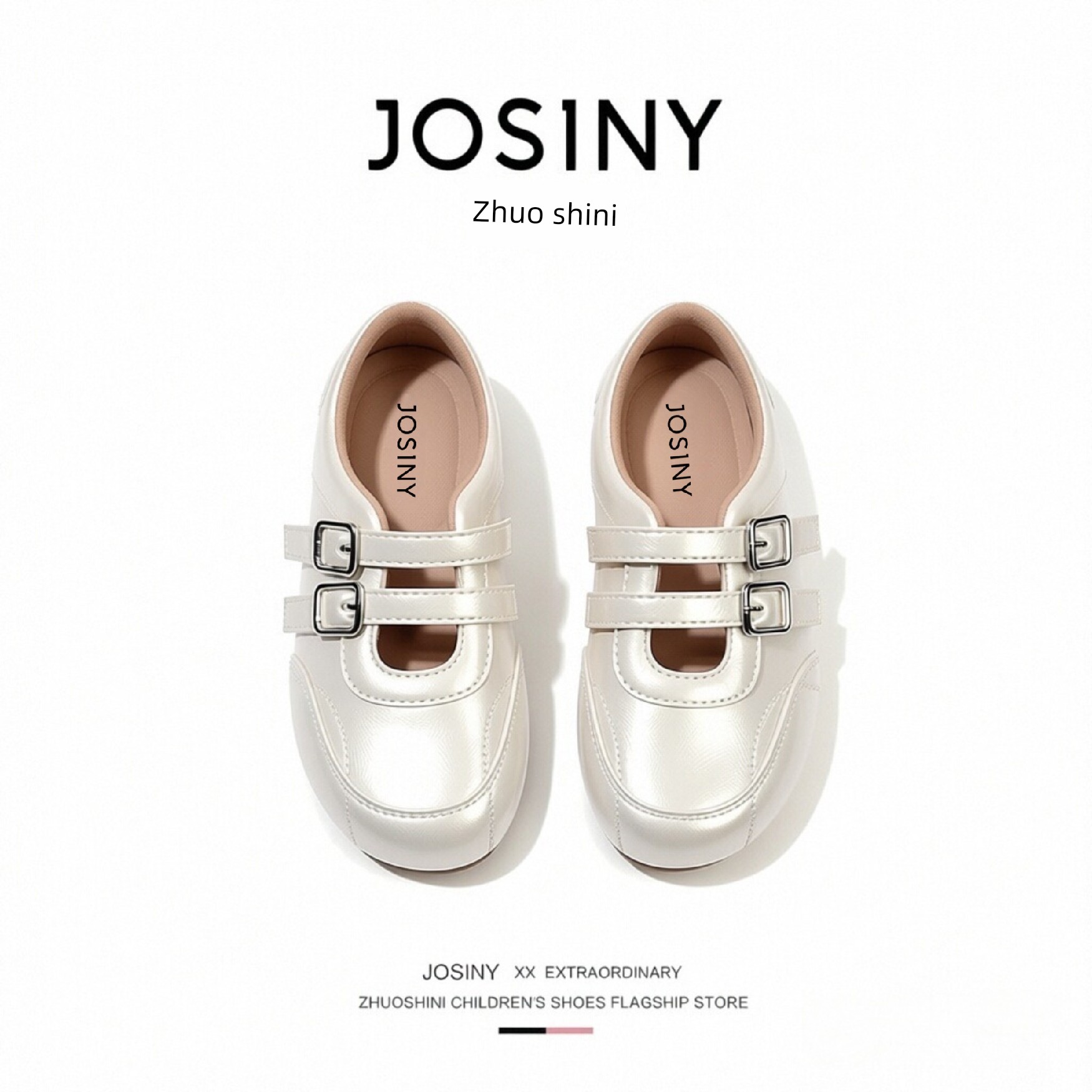 Zhuoshini Princess Shoes Girls' Leather Shoes Autumn New Children's Shoes Soft Sole Silver Mary Jane Little Girls' Single Shoes — 5